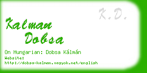 kalman dobsa business card