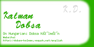 kalman dobsa business card